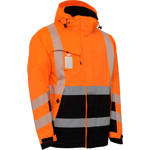 ELKA Visible Xtreme Stretch Winter Jacket [HI-VIS Orange/Black] Sz XL [Water Column: H2O: > 8,000mm]