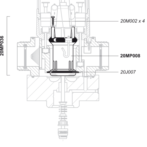 Dosatron Valve Assembly and Seal for D20GL2/D20S