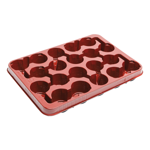 Modiform Normpack 220 20-6.5/7cm Transport Tray (Red/Black) (2400/P) - Each