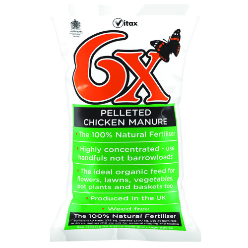 Groworganic 6X Pelleted Chicken Fertiliser [20K] (50/P) - Each