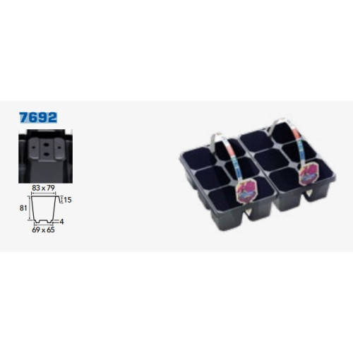 Modiform Endpack 2x6 (14/Shelf) (Black) (3780/P) - Each