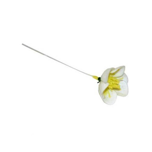 Plastic Small Christmas Rose (White) (DCP512) (Pack of 144)