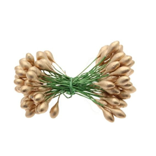 Double Ended Gold Berries (50 Wires/Bunch)