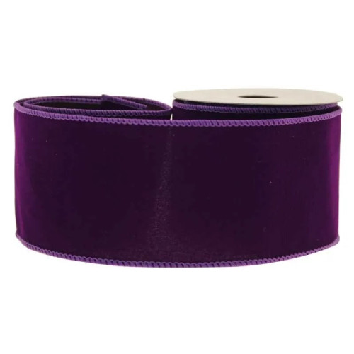 Ribbon Purple Velvet 63mm x 10yds (6/72) - Each