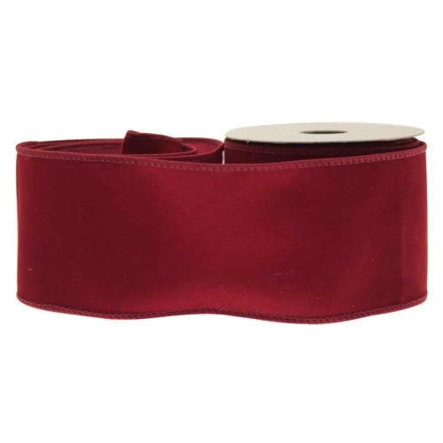 Ribbon Burgundy Velvet 63mm x 10yds (6/72) - Each