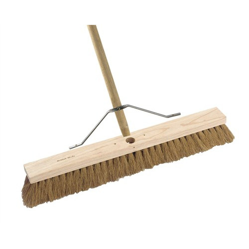 Platform Broom Soft Coco 24" c/w 5' Shaft & Stay