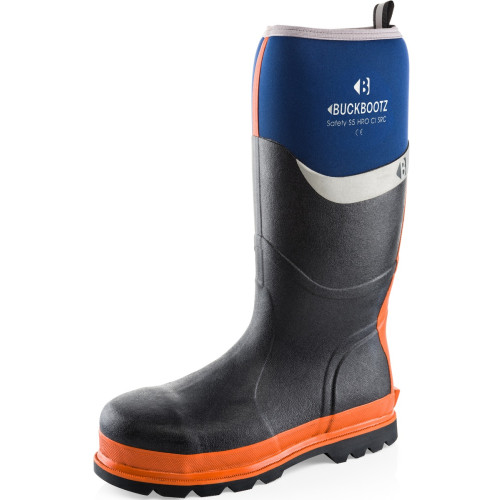 Buckler BBZ6000 S5 Neoprene WP Safety [Blue with Orange Trim] Sz 9
