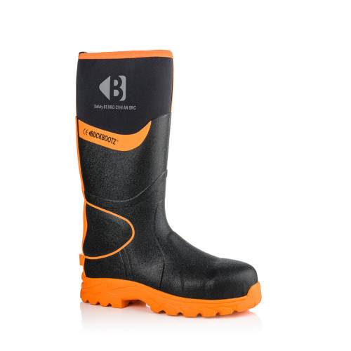 Buckler BBZ8000 S5 Neoprene WP Safety [Black with Hi Vis Orange] Sizes 3-13