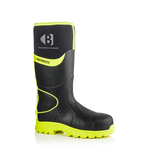 Buckler BBZ8000 S5 Neoprene WP Safety [Black with Hi Vis Yellow] Size 9