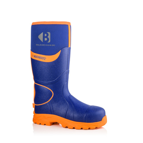 Buckler BBZ8000 S5 Neoprene WP Safety [Blue with Hi Vis Orange] Sizes 3-13