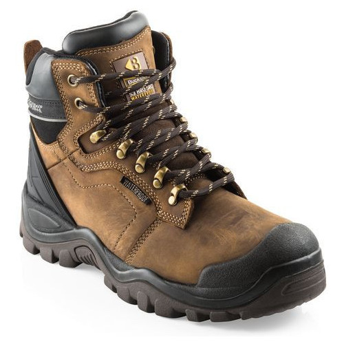 Buckler BSH009 S3 HRO SRC Safety Buckshot Laced Waterproof [Crazy Horse] Sz 6