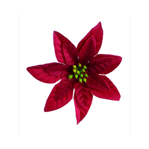 Artificial Silk Flower Poinsettia (Red) - Bag of 100