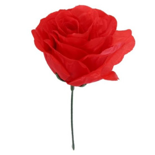Single Open Rose on 8cm Stem (Red) - Box of 144