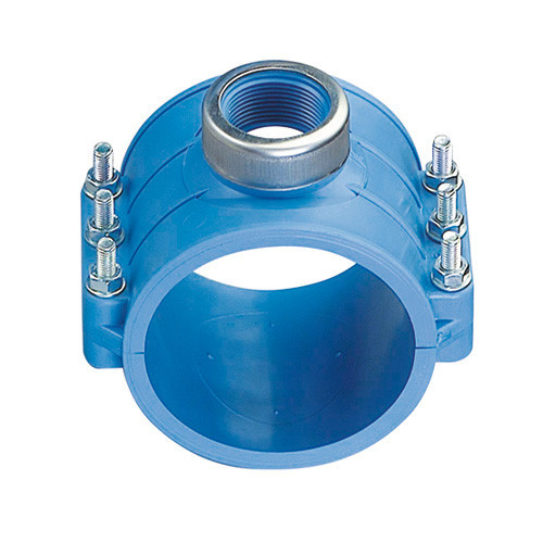 Compression Saddle 32mm x 1"(F) 6-bolt SS Blue [16 bar]