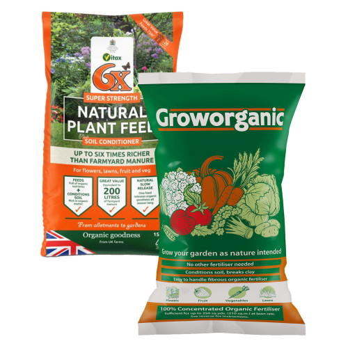 Vitax 6X Super Strength 100% Natural Plant Feed Fertiliser (Groworganic) [15K] (72/P) - Each