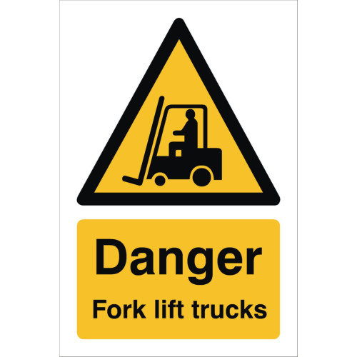 Danger Fork Lift 240 x 360 Rigid