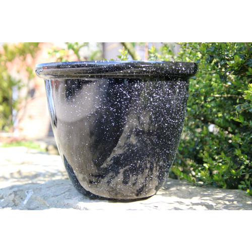 Honey Pot Planter 33cm [13.6L] (Black Gloss) - Each