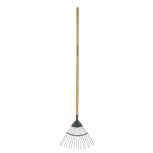 Kent & Stowe Carbon Steel Long Handled Lawn/Leaf Rake FSC 100%