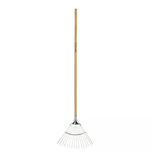 Kent & Stowe Stainless Steel Long Handled Lawn/Leaf Rake FSC 100%