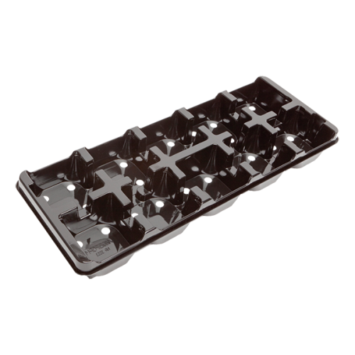 Modiform Transport Tray 10x10.6cm R-PET (Base Drainage 4x12mm Holes) (Black) (2240/P) - Each
