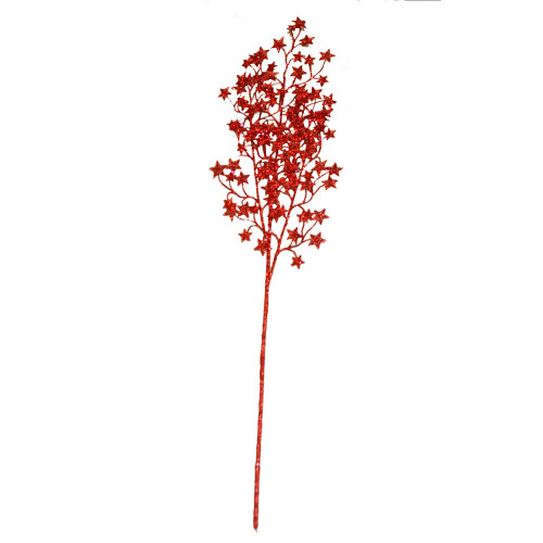 Christmas Glitter Star Stick 75cm (Red) (12/P) - Each