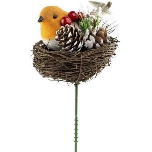 Christmas Robin In Nest - Pack of 12