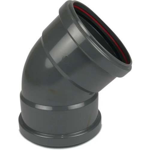 Rainwater Bend 45Â° 125mm (Rubber Ring) FxF