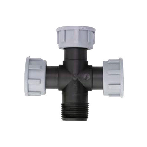 Manifold Swivel Cross 1"(3xF) x 1"(M) with O-Ring