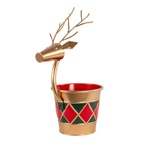 Tin Pail Reindeer Jester Heavyweight (Gold/Red) (4/B) - Each