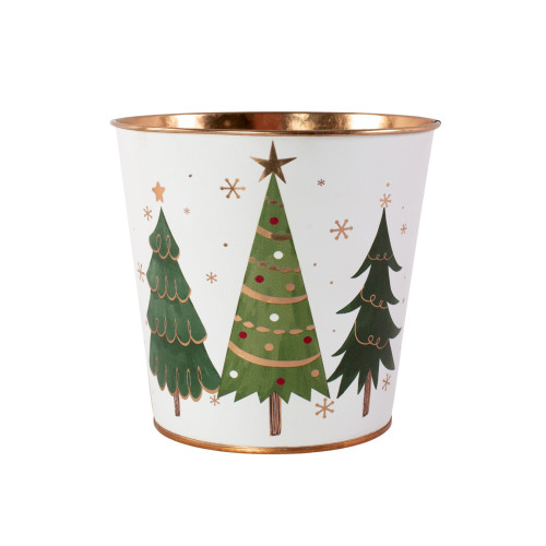 Tin Pail Christmas Tree 14cm (30/B) - Each