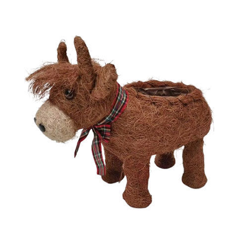 Salim Highland Cow with Tartan Ribbon 31cm (24/B) - Each