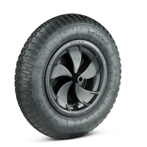 Walsall Spare Wheel Pneumatic 350 x8 c/w Polypropylene Wheel Centre 13mm Axle Bore