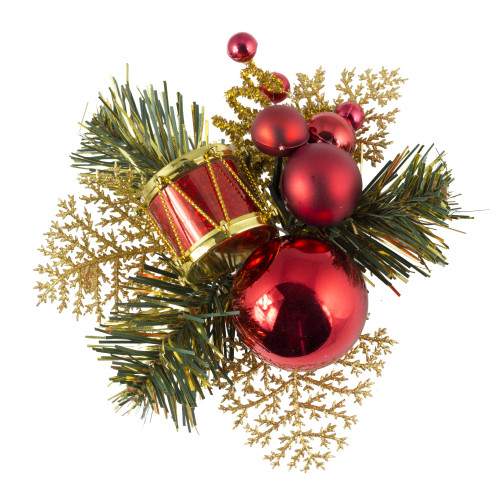 [09] Christmas Pick Drum & Baubles (Red) (Pack of 12)