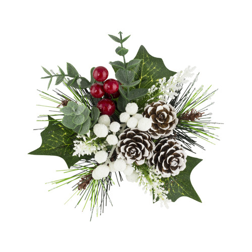 Christmas Pick Berries/Eucalyptus Large 20cm - Pack of 12