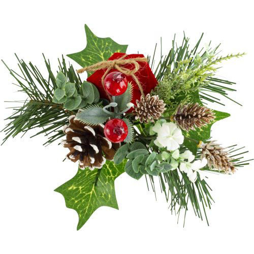 [25] Christmas Pick Pine Cone and Parcel - Natural - Bag of 12