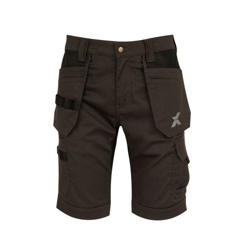 Xpert Pro Stretch+ Holster Pocket Work Shorts (Grey/Black)