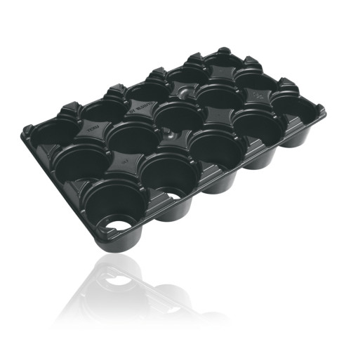 Teku Series DT High Shuttle Tray 10.5cm x 15 pots with Drainage Slits (1050/P,15x70/S) - Each