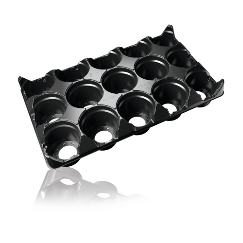 Teku TT3153-10.5/15AZ Low Shuttle Tray (Black) (1110/P,15x74/S) - Each